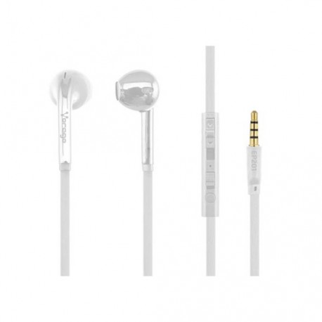 AUDIFONOS VORAGO EP201 TIPO IN-EAR ALAMBRICOS CONEXIÓN/MEDIDA 3.5 MM COLOR BLANCO