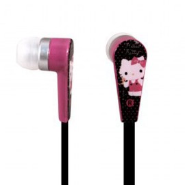 AUDIFONOS HELLO KITTY TECHZONE HK16HF01-B ALÁMBRICOS CONEXION 3.5 MM NEGRO