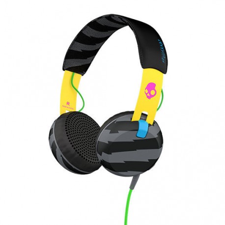 AUDIFONOS SKULLCANDY GRIND TIPO HEADPHONES CONEXION 3.5 MM AMARILLO