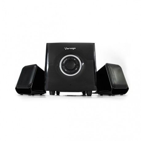 BOCINA CON SUBWOOFER ALAMBRICAS VORAGO SPK-300 CON CONEXIÓN 3.5 MM COLOR NEGRO