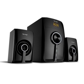 BOCINAS ALAMBRICAS VORAGO PB300 CON CONEXIÓN BLUETOOTH COLOR NEGRO