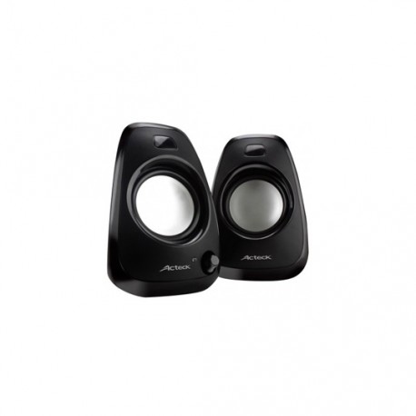 BOCINAS ALAMBRICAS ACTECK AC-02012 CON CONEXION 3.5 MM COLOR NEGRO