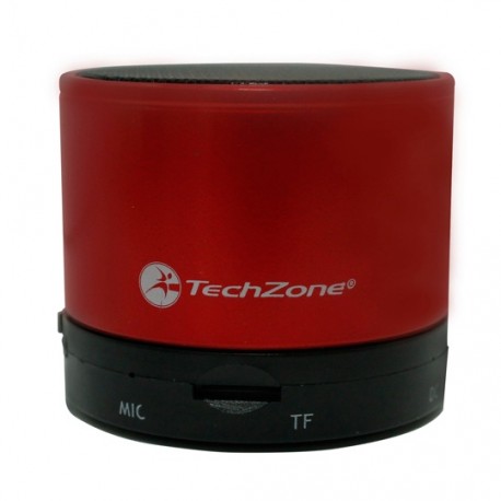 BOCINAS MINI INALAMBRICAS TECHZONE TZ15SPBT-ROJO CON CONEXIÓN BLUETOOTH COLOR ROJO