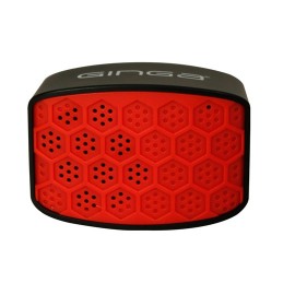 BOCINAS BLUETOOTH INALAMBRICO PORTATIL GINGA GI16BOC01BT-NR CON CONEXIÓN BLUETOOTH COLOR NEGRO CON ROJO