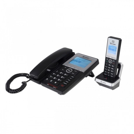 TELEFONO INALAMBRICO Y ALAMBRICO STEREN TEL-2490 2 PIEZAS 1 LINEA