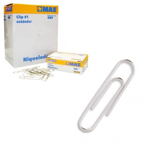 CLIP ESTANDAR MAE NUMERO 1 CAJA CON 100 CLIPS