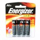 PILA ALCALINA ENERGIZER AA DE 1.5 VOLTS 4 PIEZAS