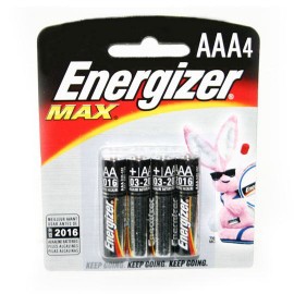 PILA ALCALINA ENERGIZER AAA DE 1.5 VOLTS 4 PIEZAS