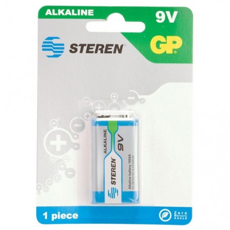 PILA ALCALINA STEREN 9V DE 9 VOLTS 1 PIEZA