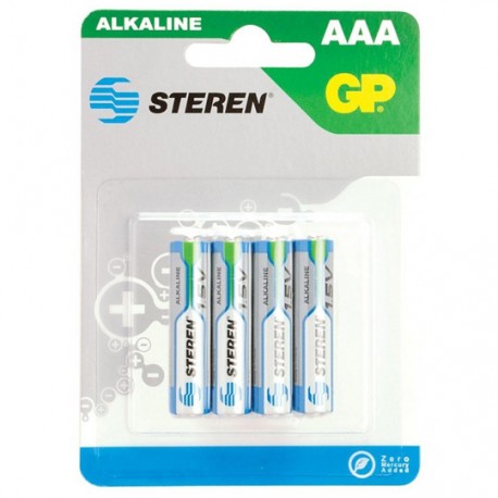 PILA ALCALINA STEREN AAA DE 1.5 VOLTS 4 PIEZAS