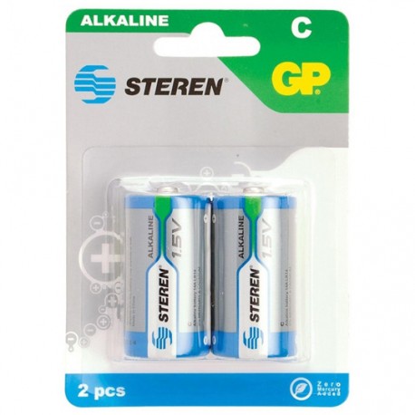 PILA ALCALINA STEREN C DE 1.5 VOLTS 2 PIEZAS