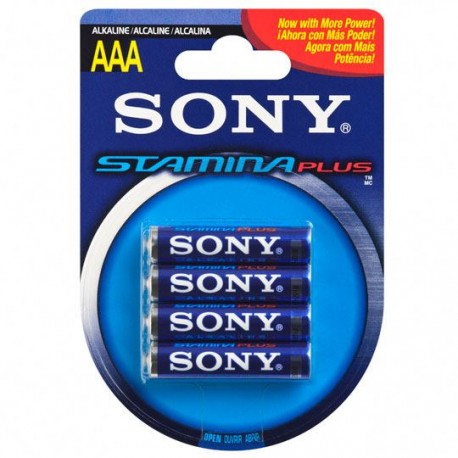 PILA ALCALINA SONY AAA DE 1.5 VOLTS 4 PIEZAS