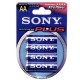 PILA ALCALINA SONY AA DE 1.5 VOLTS 4 PIEZAS