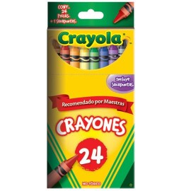 CRAYON CRAYOLA ESTANDAR COLOR SURTIDO FORMA REDONDO CAJA CON 12 PIEZAS
