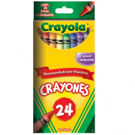 CRAYON CRAYOLA ESTANDAR COLOR SURTIDO FORMA REDONDO CAJA CON 12 PIEZAS