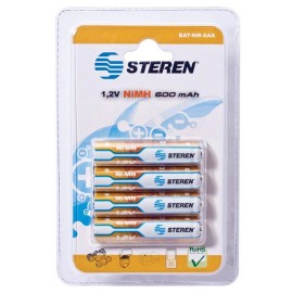 Pilas recarcables aaa steren paq c/4