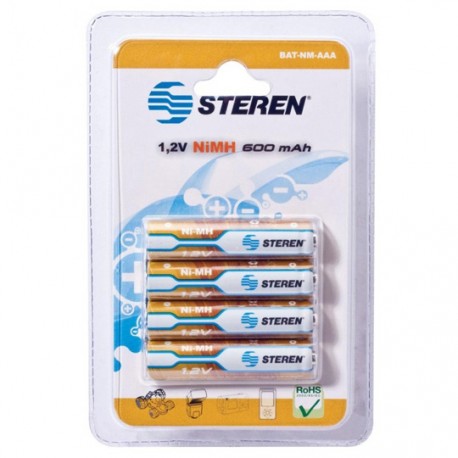 Pilas recarcables aaa steren paq c/4