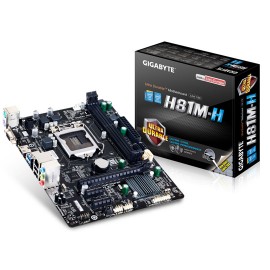 TARJETA MADRE GIGABYTE GA-H81M-H MEMORIA DE 16 GB VELOCIDAD DE 1333/1600 MHZ