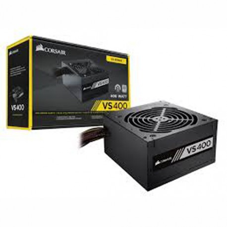 FUENTE DE PODER GAMER CORSAIR VS400 80 PLUS WHITE FACTOR DE FORMA ATX 120 MM COLOR NEGRO