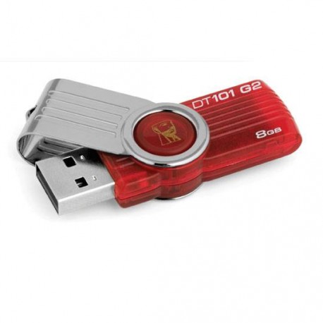 MEMORIA USB 2.0 KINGSTON DT101G2 DE 8 GB ROJO