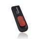 ADATA USB 64GB C008 NEGRO + ROJO RETRACT