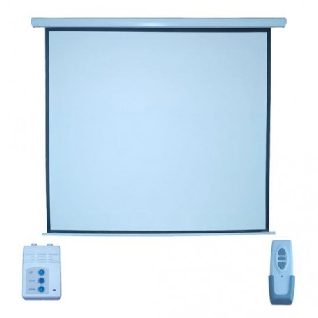 PANTALLA PARA PROYECCION ELECTRICA MULTIMEDIA SCREENS MSE-152 DE 96 PULGADAS COLOR BLANCO MATE