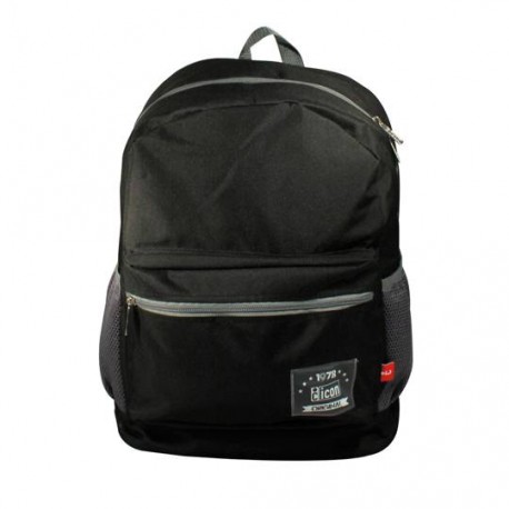 MOCHILA ICON IC17LBP01 DE NYLON COLOR NEGRO