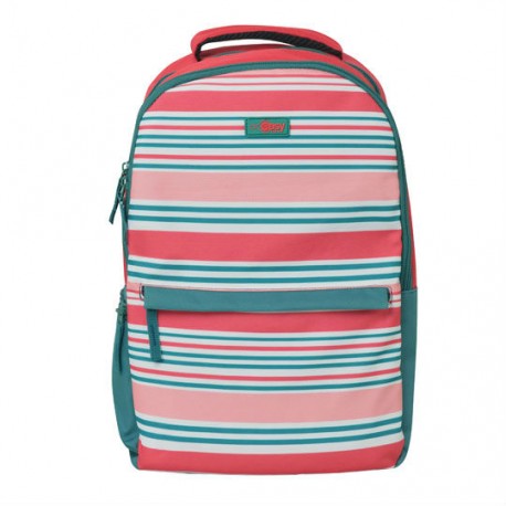 MOCHILA PERFECT CHOICE RAYAS DE POLIESTER COLOR MULTICOLOR