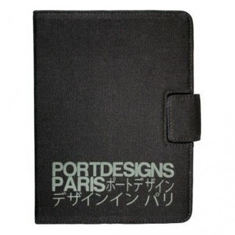 FUNDA PARA TABLET DE 7 Y 8 PULGADAS PORT DESIGNS KOBE 201236 DE CUERO SINTETICO COLOR NEGRO