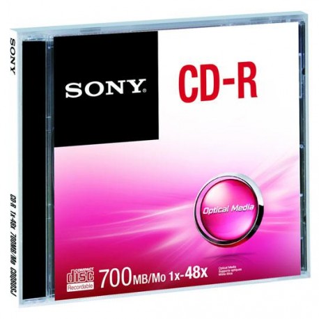 DISCO COMPACTO CD-R SONY CDQ80SS CAPACIDAD 700 MB VELOCIDAD 48X PRESENTACION INDIVIDUAL