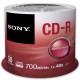 DISCO COMPACTO CD-R SONY 50CDQ80SP CAPACIDAD 700 MB VELOCIDAD 48X PRESENTACION CAMPANA DE 50 PIEZAS