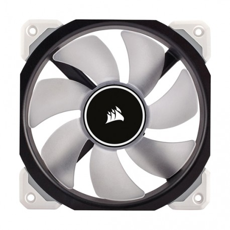 VENTILADOR DE PC GAMER CORSAIR AIR ML120 PRO DE LEVITACIÓN MAGNÉTICA DE COLOR LED BLANCO 4 PINES 1 PIEZA
