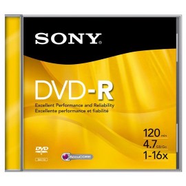 DVD DVD-R SONY DMR47 CAPACIDAD 4.7GB VELOCIDAD DE TRANSFERENCIA 16X INDIVIDUAL