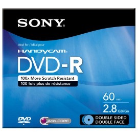 DVD MINI DOBLE CAPA DVD-R SONY DMR60 CAPACIDAD 2.8GB VELOCIDAD DE TRANSFERENCIA 4X INDIVIDUAL