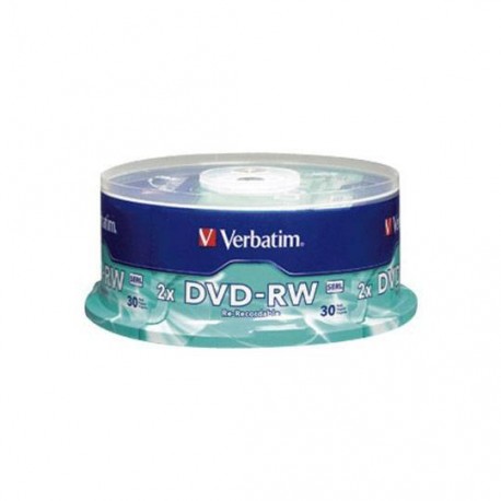 DVD DVD-RW VERBATIM 95179 CAPACIDAD 4.7GB VELOCIDAD DE TRANSFERENCIA 2X CAMPANA DE 30 PIEZAS