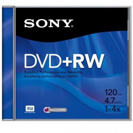 DVD DVD RW SONY DPW47SS CAPACIDAD 4.7GB VELOCIDAD DE TRANSFERENCIA 4X INDIVIDUAL