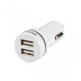 CARGADOR CARGADOR USB DOBLE PARA AUTO STEREN ELI-862 COLOR BLANCO