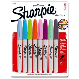 MARCADOR PERMANENTE BEROL SHARPIE 1812776 COLOR SURTIDO 8 PIEZAS