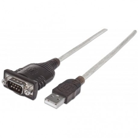 CONVERTIDOR DE SEÑAL MANHATTAN USB A SERIAL EN FORMA DE CABLE 205153