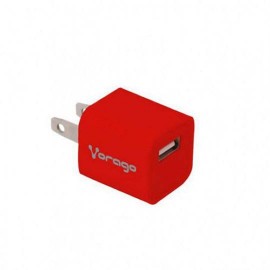 CARGADOR DE PARED VORAGO AU-105 COLOR ROJO