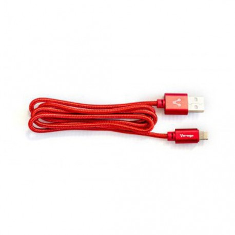 CABLE DUAL MICRO USB LIGHTNING MACHO A MACHO VORAGO COLOR ROJO DE 1 M AC-365810-42