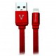 CABLE DUAL MICRO USB LIGHTNING MACHO A MACHO VORAGO COLOR ROJO DE 1 M AC-365810-42