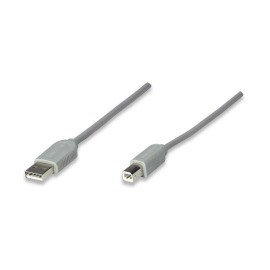 CABLE USB A-B A MACHO A B MACHO MANHATTAN COLOR GRIS DE 4.5 METROS 341028