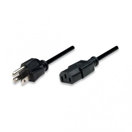 CABLE DE CORRIENTE CORRIENTE A MONITOR MANHATTAN COLOR NEGRO DE 1.8 METROS 300179