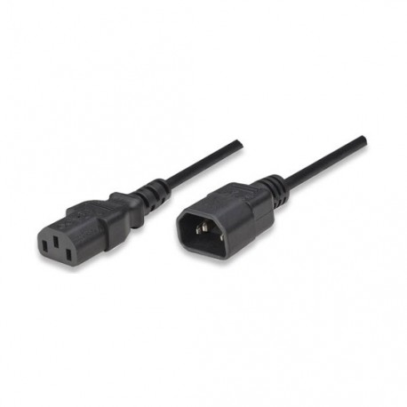 CABLE DE CORRIENTE CPU A MONITOR MANHATTAN COLOR NEGRO DE 1.8 METROS 301152