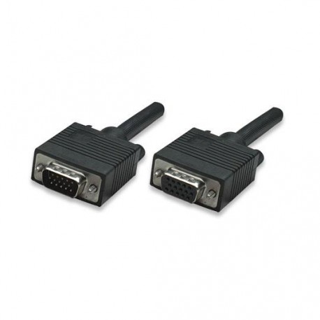 CABLE VGA MACHO A HEMBRA MANHATTAN COLOR NEGRO DE 1.8 METROS 309011