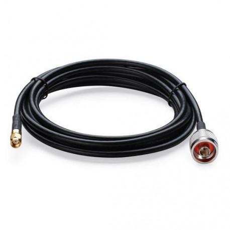 CABLE PIGTAIL CONECTOR MACHO TIPO N A HEMBRA RP-SMA TP-LINK COLOR NEGRO DE 3 METROS TL-ANT24PT3