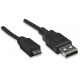 CABLE USB A MACHO A B MACHO MANHATTAN COLOR NEGRO DE 1.8 METROS 307178