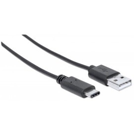 CABLE USB A-B MACHO A MACHO MANHATTAN COLOR NEGRO DE 1 METRO 353298