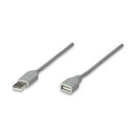 CABLE EXTENSION USB MACHO A HEMBRA MANHATTAN COLOR GRIS DE 4.5 METROS 340960